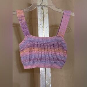 Bailey Rose Multicolor Striped Crop Top Sz Xs